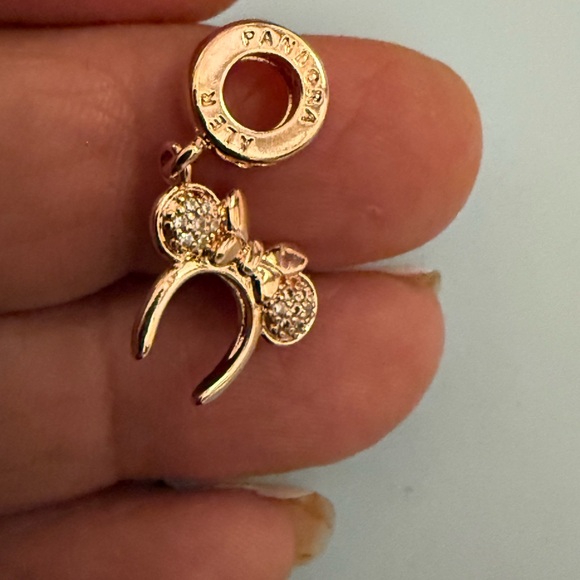 Disney Rose Gold Minnie Mouse Charm - Picture 3 of 7